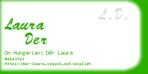 laura der business card