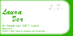 laura der business card